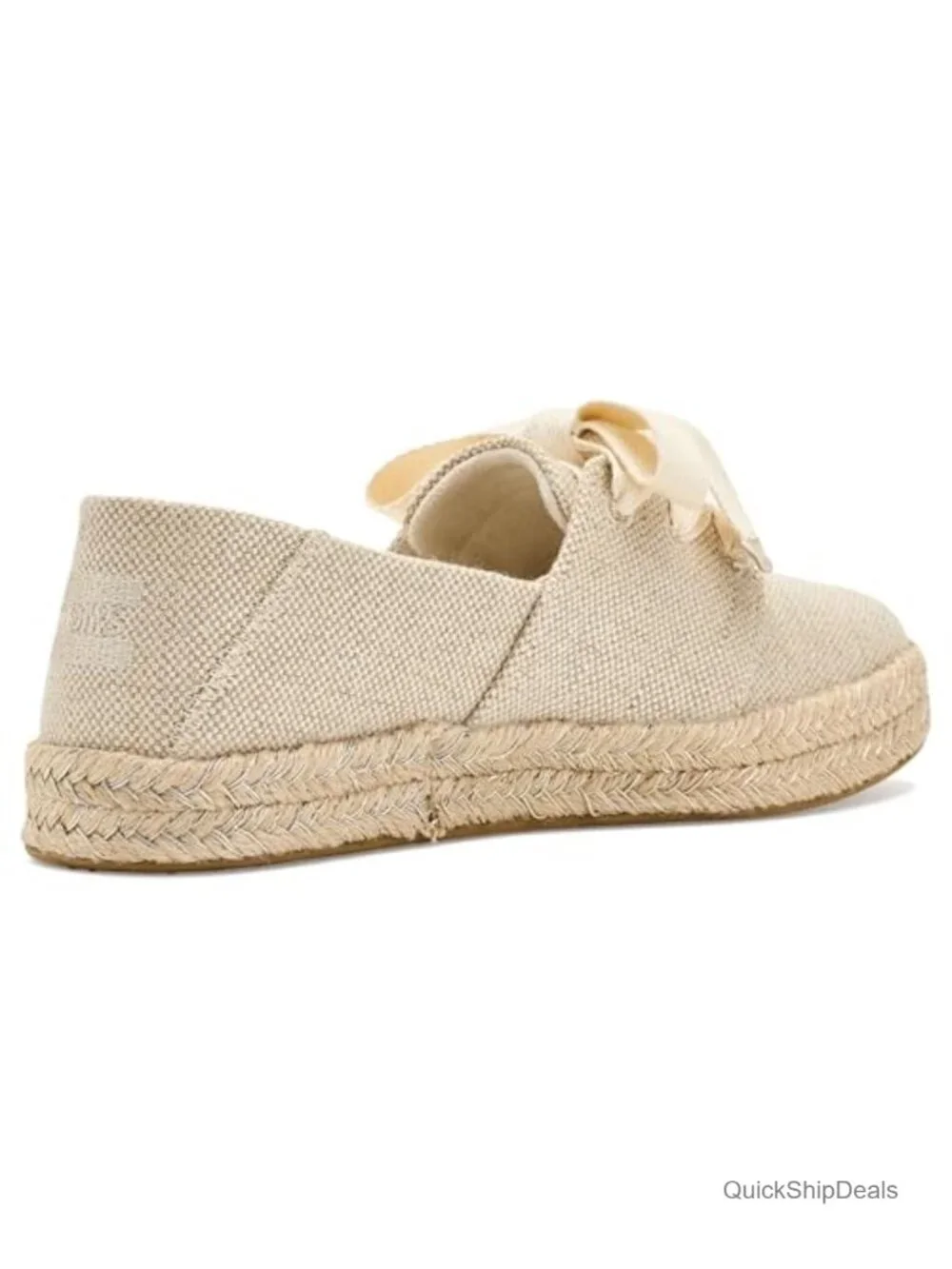 TOMS Women's Lace-Up Flatform Espadrille Shoes Canvas Casual